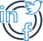 facebook linkedin and twitter icons in a social media vector